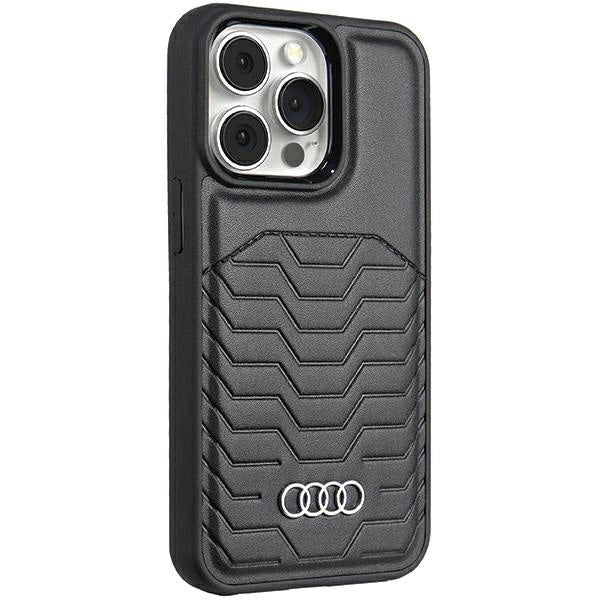 Audi syntetisk læderhylster med MagSafe til iPhone 15 Pro - sort