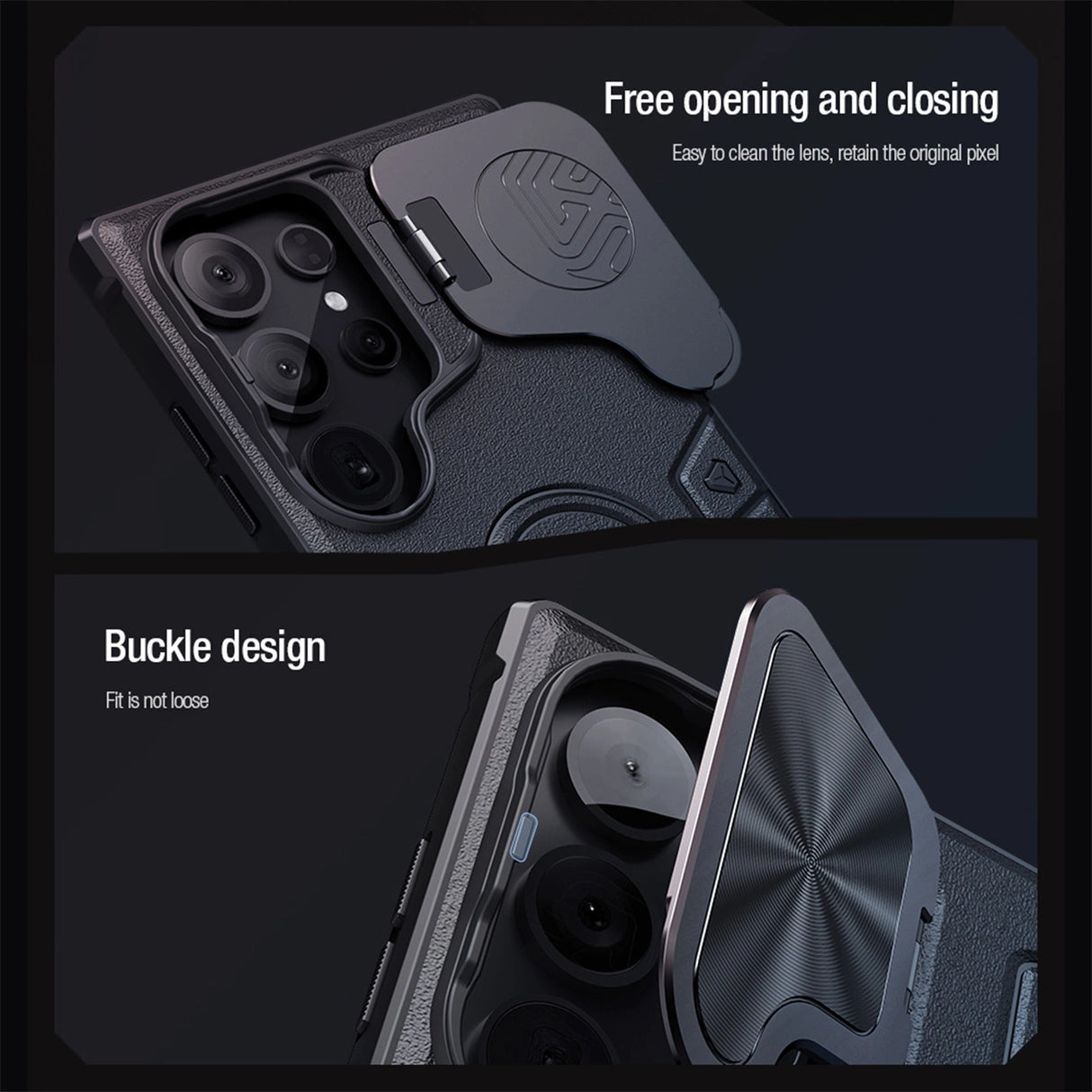 Nillkin CamShield Armor Prop Case til Samsung Galaxy S24 Ultra - sort