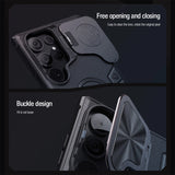 Nillkin CamShield Armor Prop Case til Samsung Galaxy S24 Ultra - sort
