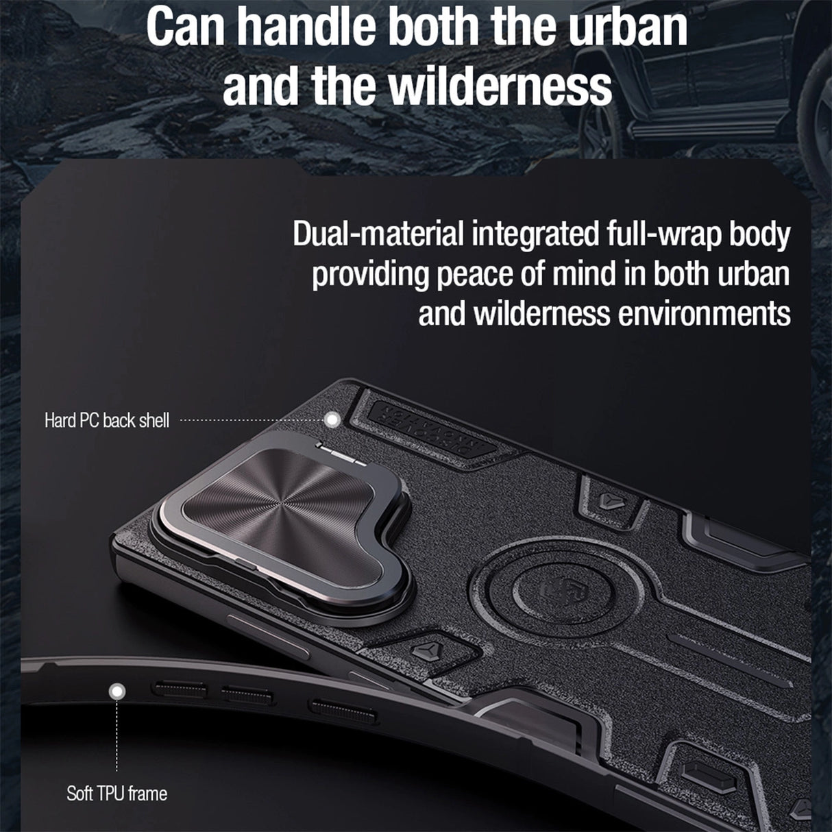 Nillkin CamShield Armor Prop Case til Samsung Galaxy S24 Ultra - sort