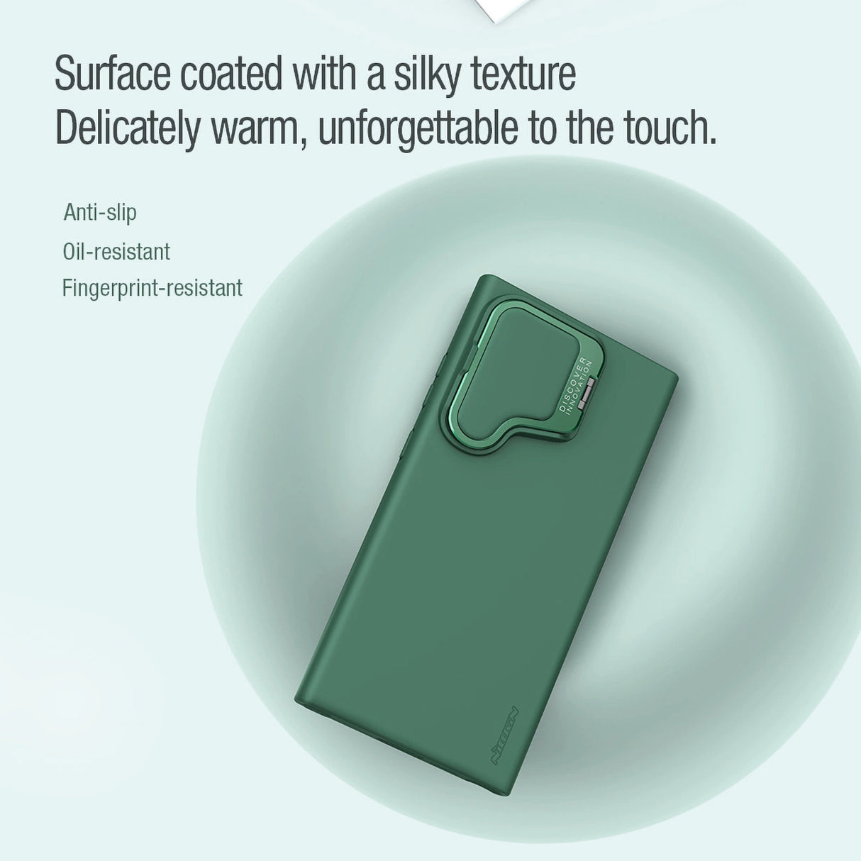 Nillkin CamShield Silky Prop Silicone Case til Samsung Galaxy S24 Ultra - sort