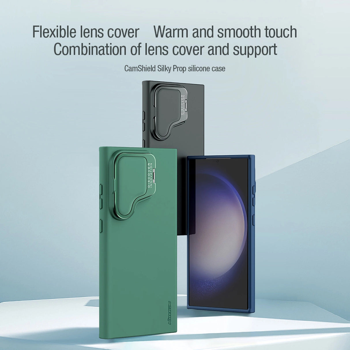 Nillkin CamShield Silky Prop Silicone Case til Samsung Galaxy S24 Ultra - sort