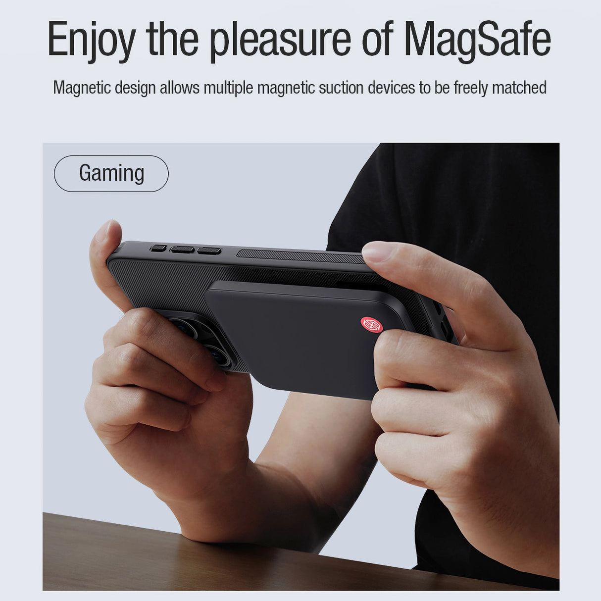 Nillkin Super Frosted Shield Pro Magnetisk Case til iPhone 15 Pro Max - sort