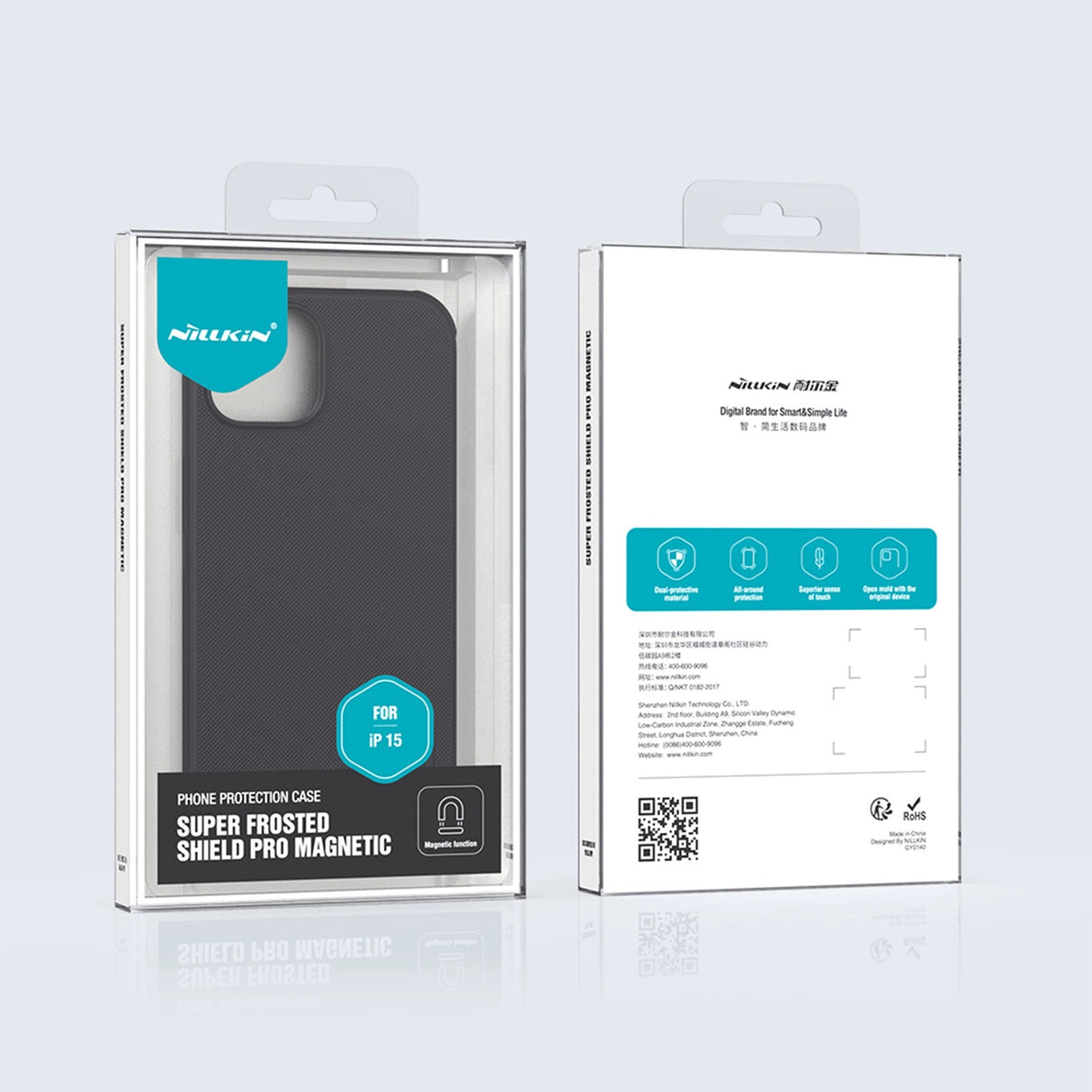 Nillkin Super Frosted Shield Pro Magnetisk Case til iPhone 15 - sort
