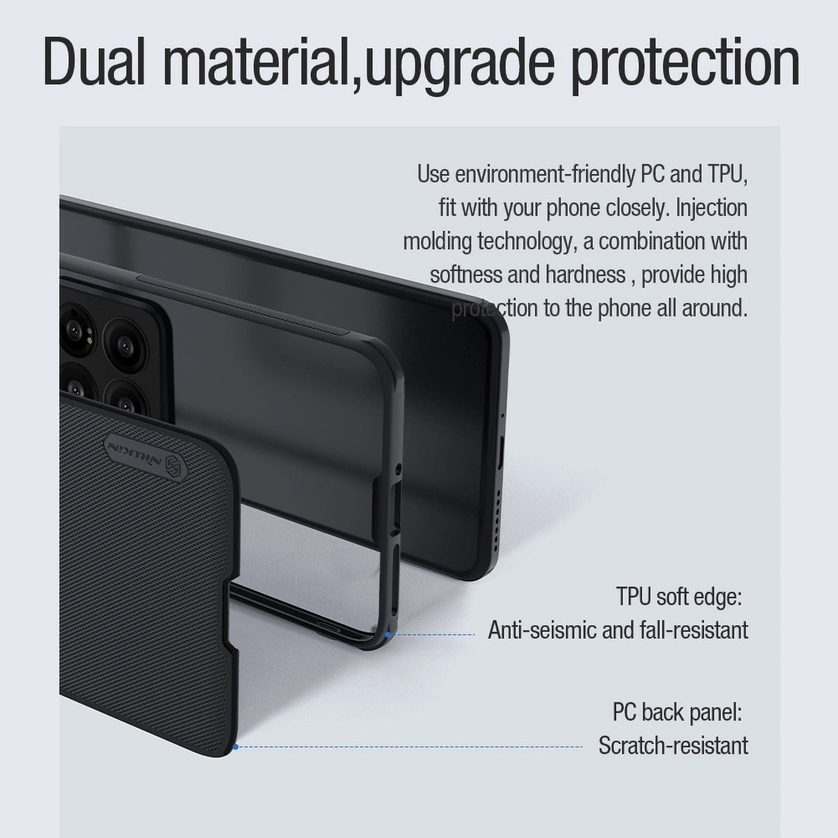 Nillkin Super Frosted Shield Pro Magnetic Case til Xiaomi 14 Pro - sort
