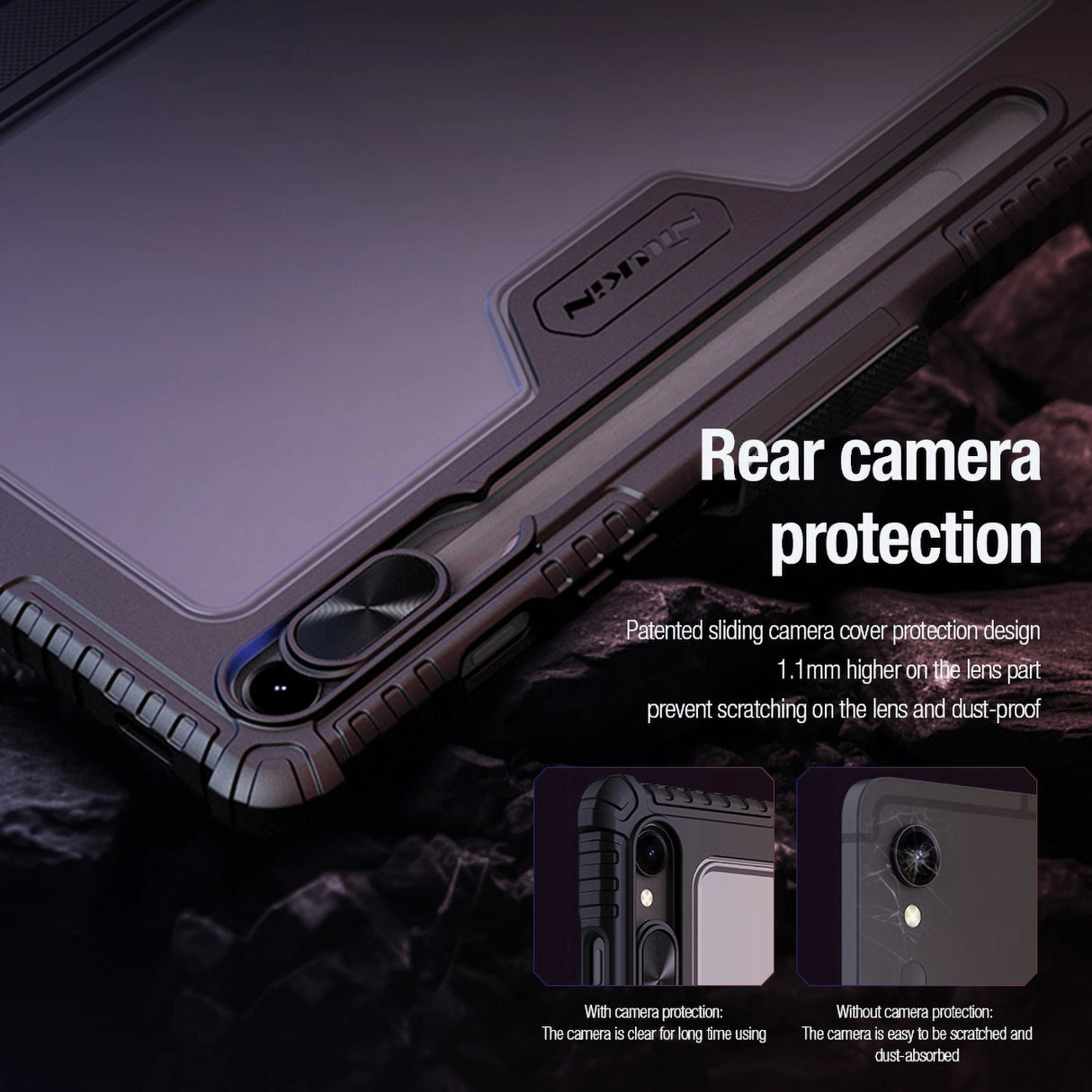 Nillkin Bumper Leather Case Pro-kasse til Samsung Galaxy Tab S9 - sort