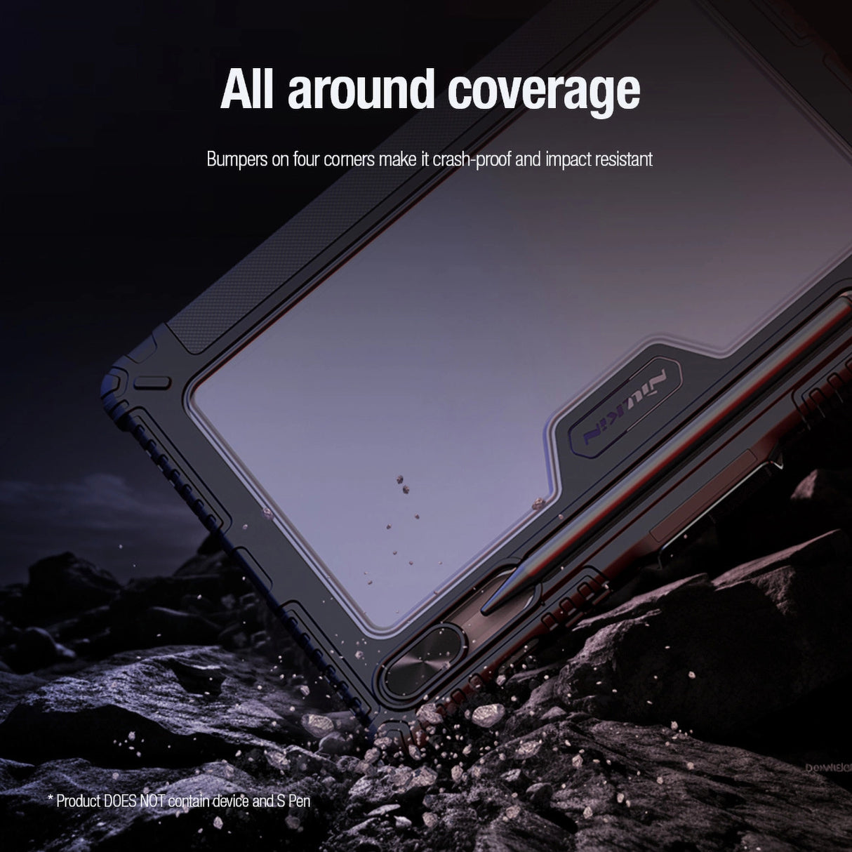 Nillkin Bumper Leather Case Pro-kasse til Samsung Galaxy Tab S9 - sort