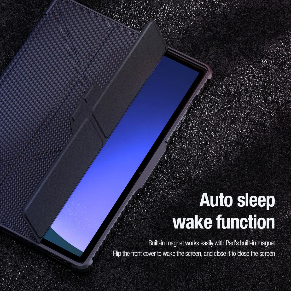 Nillkin Bumper Leather Case Pro-kasse til Samsung Galaxy Tab S9 - sort