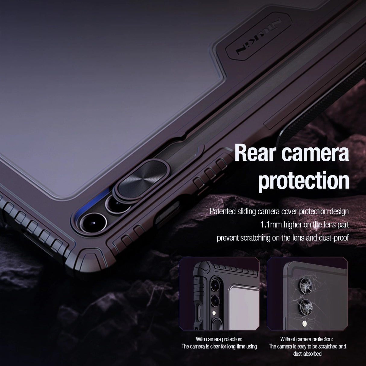 Nillkin Bumper Leather Case Pro-kasse til Samsung Galaxy Tab S9 Ultra - sort