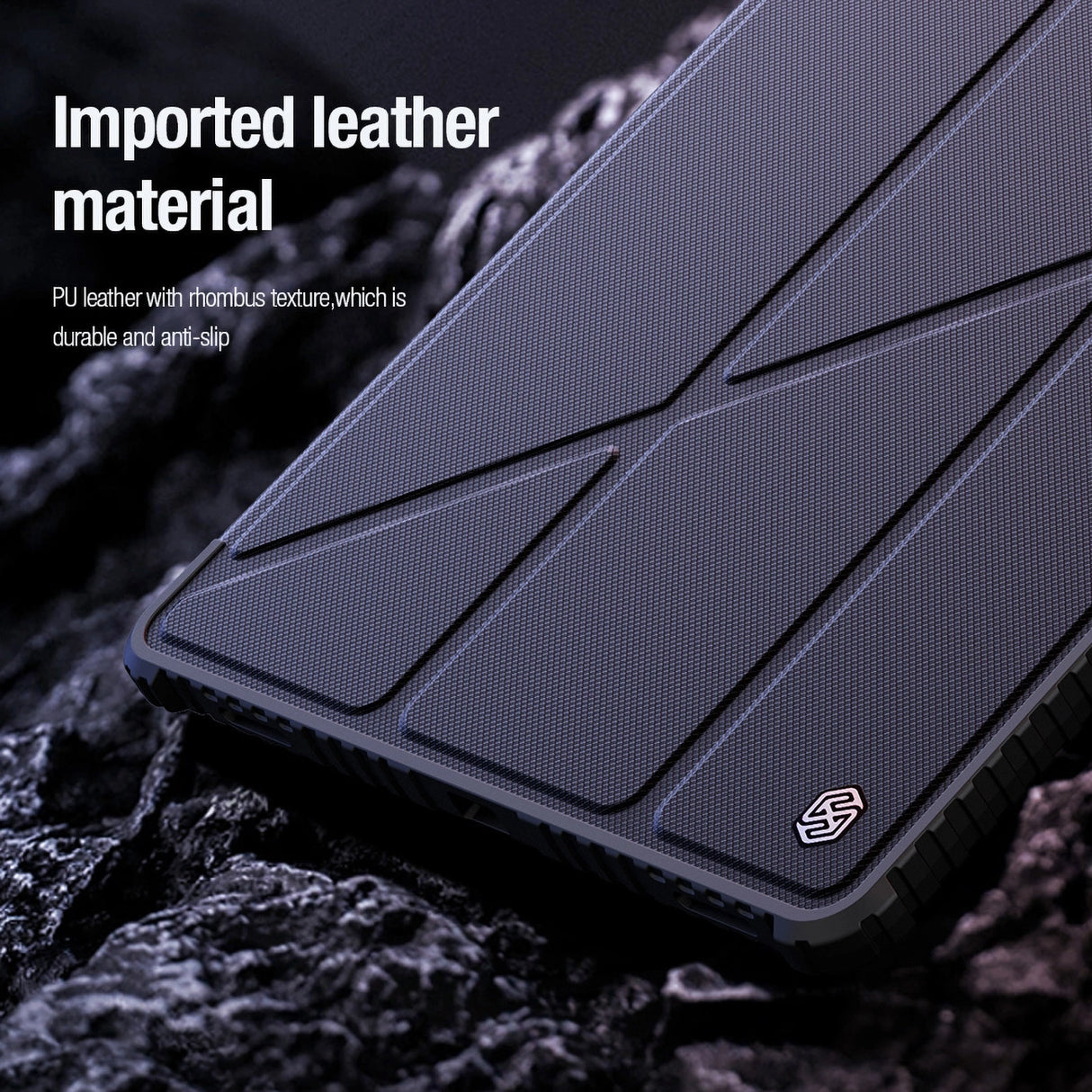 Nillkin Bumper Leather Case Pro-kasse til Samsung Galaxy Tab S9 Ultra - sort