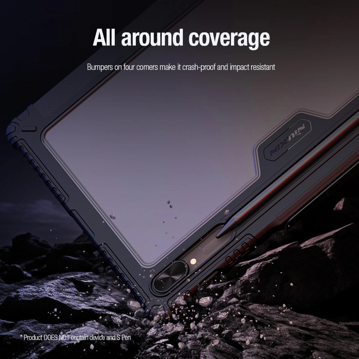 Nillkin Bumper Leather Case Pro-kasse til Samsung Galaxy Tab S9 Ultra - sort
