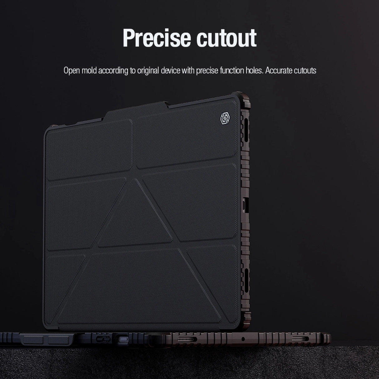 Nillkin Bumper Leather Case Pro-kasse til Samsung Galaxy Tab S9 Ultra - sort
