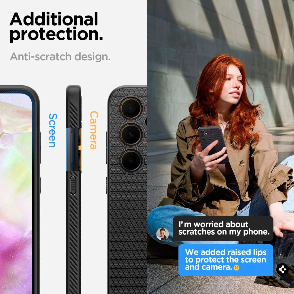 Spigen Liquid Air Case til Samsung Galaxy A35 5G - Matte sort