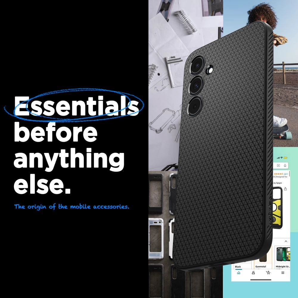 Spigen Liquid Air Case til Samsung Galaxy A55 5G - Matte Black