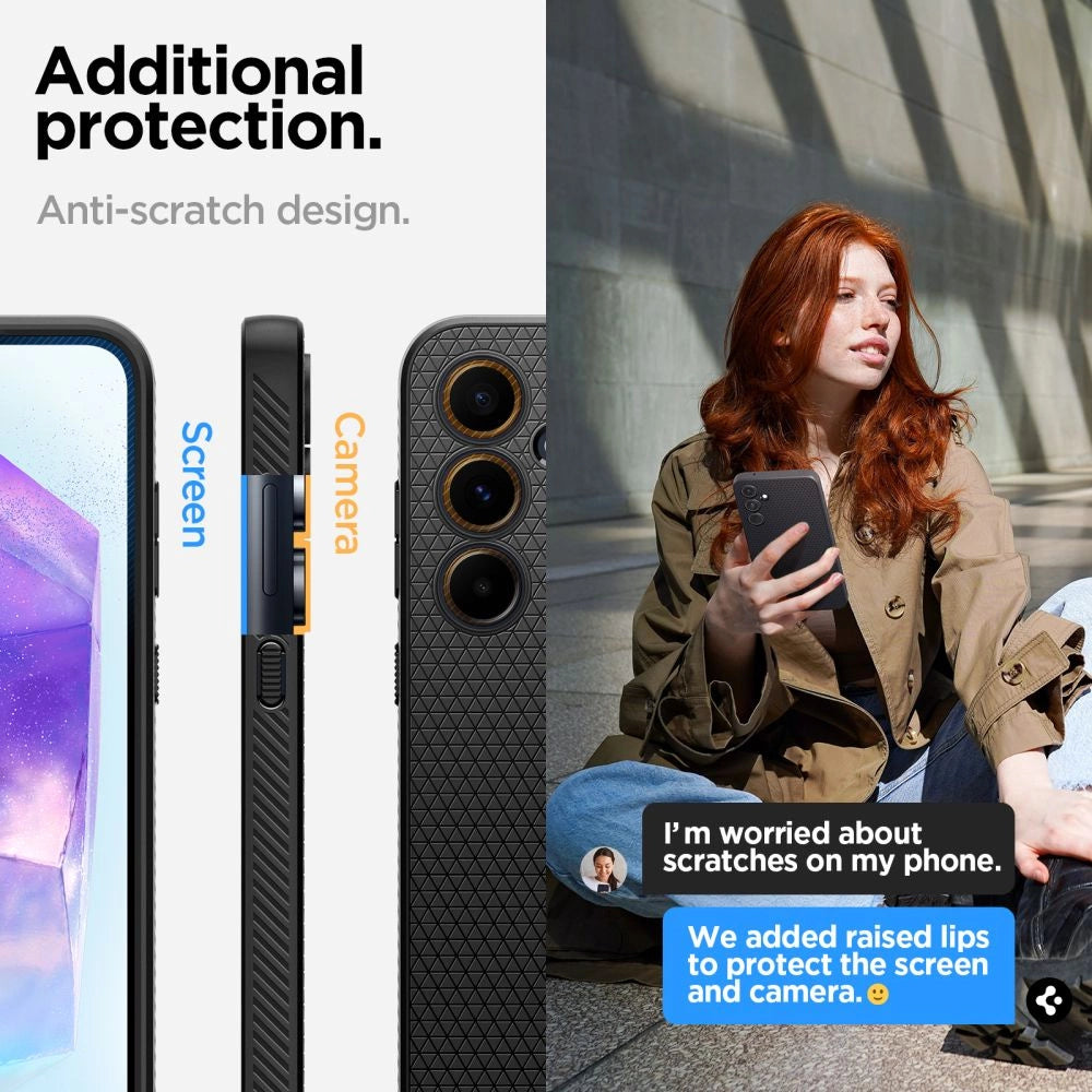 Spigen Liquid Air Case til Samsung Galaxy A55 5G - Matte Black