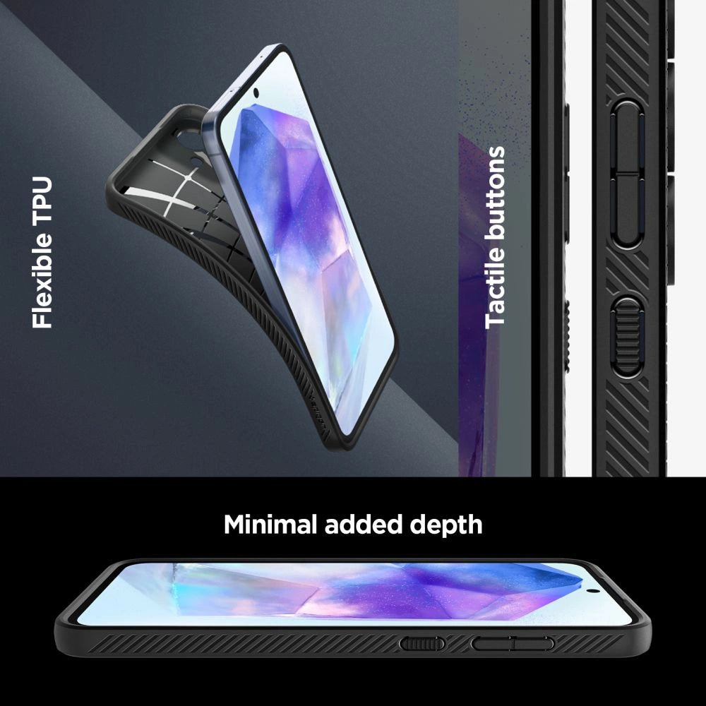 Spigen Liquid Air Case til Samsung Galaxy A55 5G - Matte Black