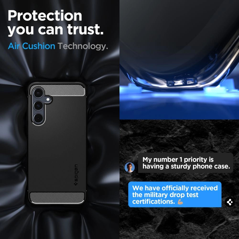 Spigen Rugged Armor Case til Samsung Galaxy A55 5G - Matte Black