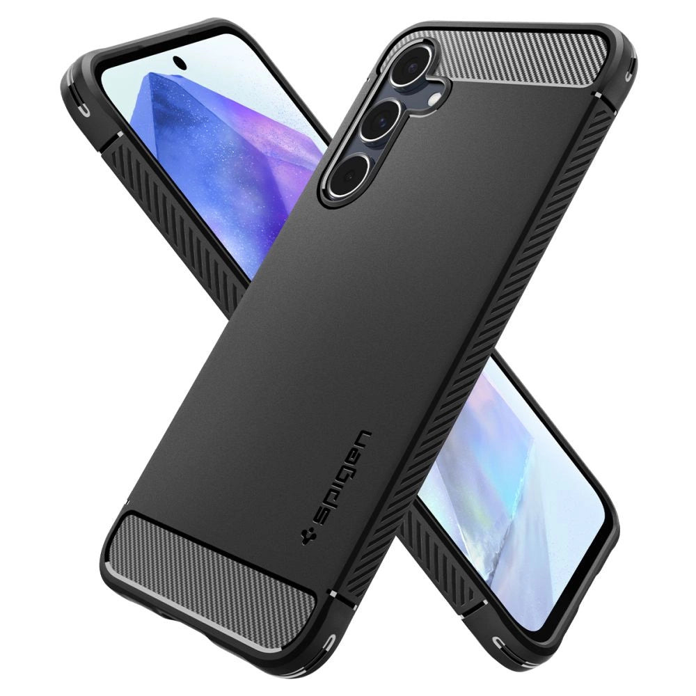 Spigen Rugged Armor Case til Samsung Galaxy A55 5G - Matte Black