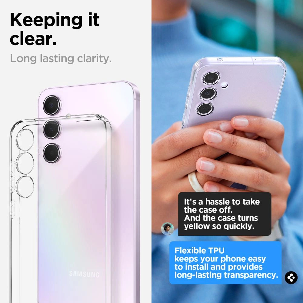 Spigen Liquid Crystal Case til Samsung Galaxy A55 5G - Gennemsigtig