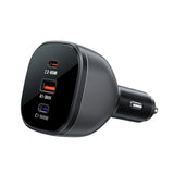 Acefast B14 biloplader 165W 2x USB-C 1x USB-A - sort