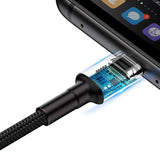Baseus Cafule USB-C-kabel Huawei SuperCharge, QC 3.0, 5A 1m (Sort+grå)