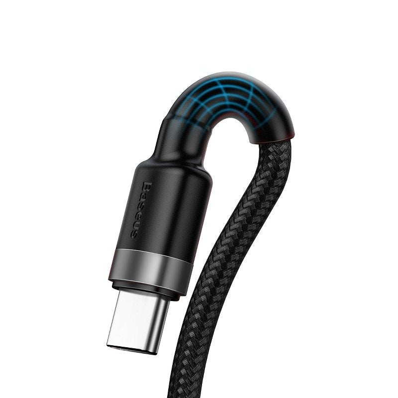 Baseus Cafule USB-C-kabel Huawei SuperCharge, QC 3.0, 5A 1m (Sort+grå)