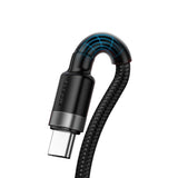 Baseus Cafule USB-C-kabel Huawei SuperCharge, QC 3.0, 5A 1m (Sort+grå)