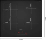 Siemens iQ500 ED61AHSC1E kogeplade Sort Indbygget 59.2 cm Zone induktionskogeplade 4 zone(s)