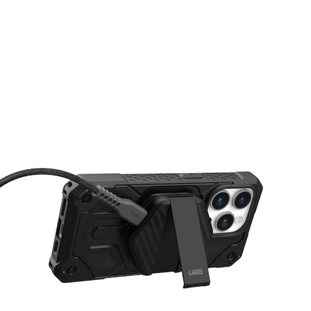 UAG trådløs oplader 15W trådløs oplader med stativ, kompatibel med MagSafe - sort kulstof