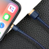 Baseus Cafule USB-A / Lightning 2.4A QC 3.0 kabel 1 m - blå-guld