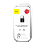 Baseus Mini Adapter from Micro USB to USB-C - Black
