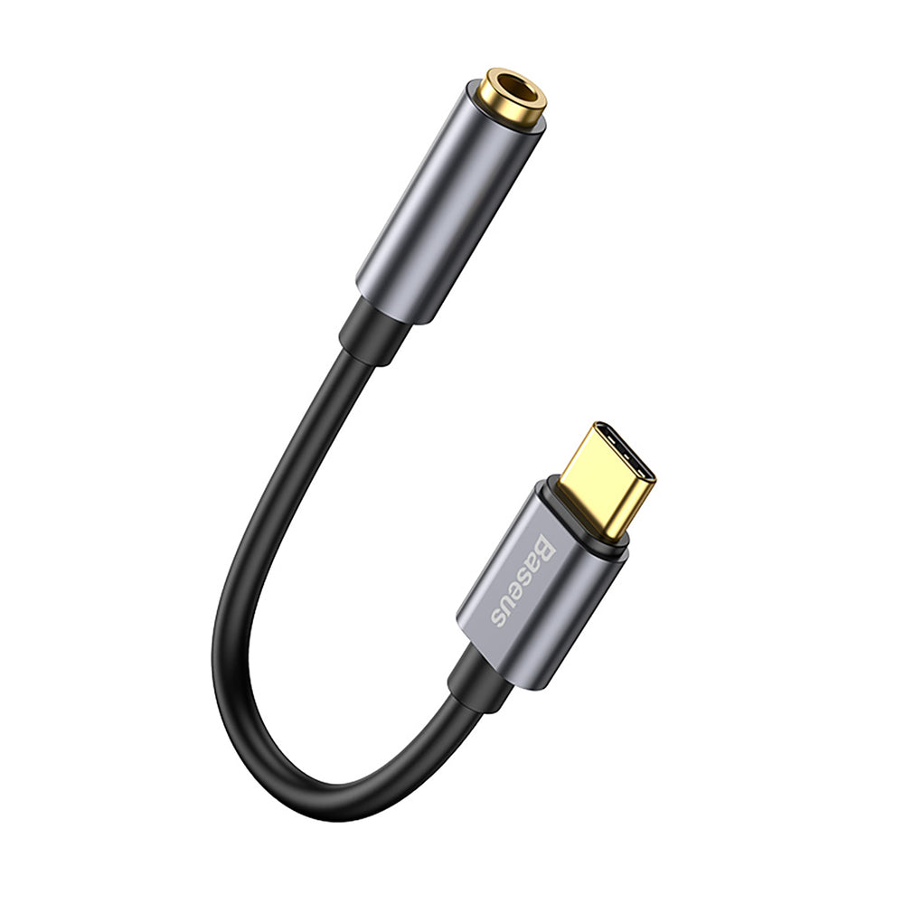 Baseus L54 adapter til USB-C hovedtelefoner / mini jack 3,5 mm DAC 24 bit 48 KHz - grå