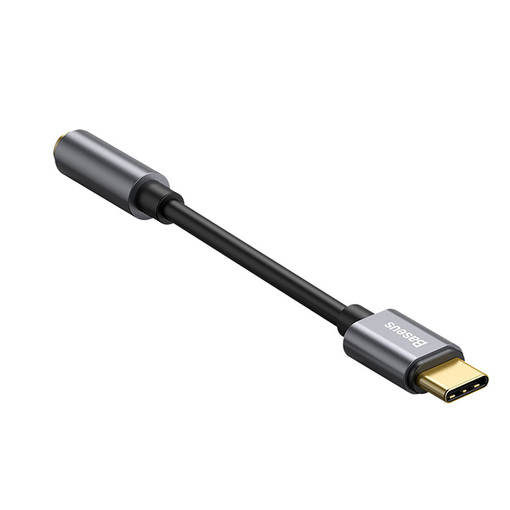 Baseus L54 adapter til USB-C hovedtelefoner / mini jack 3,5 mm DAC 24 bit 48 KHz - grå