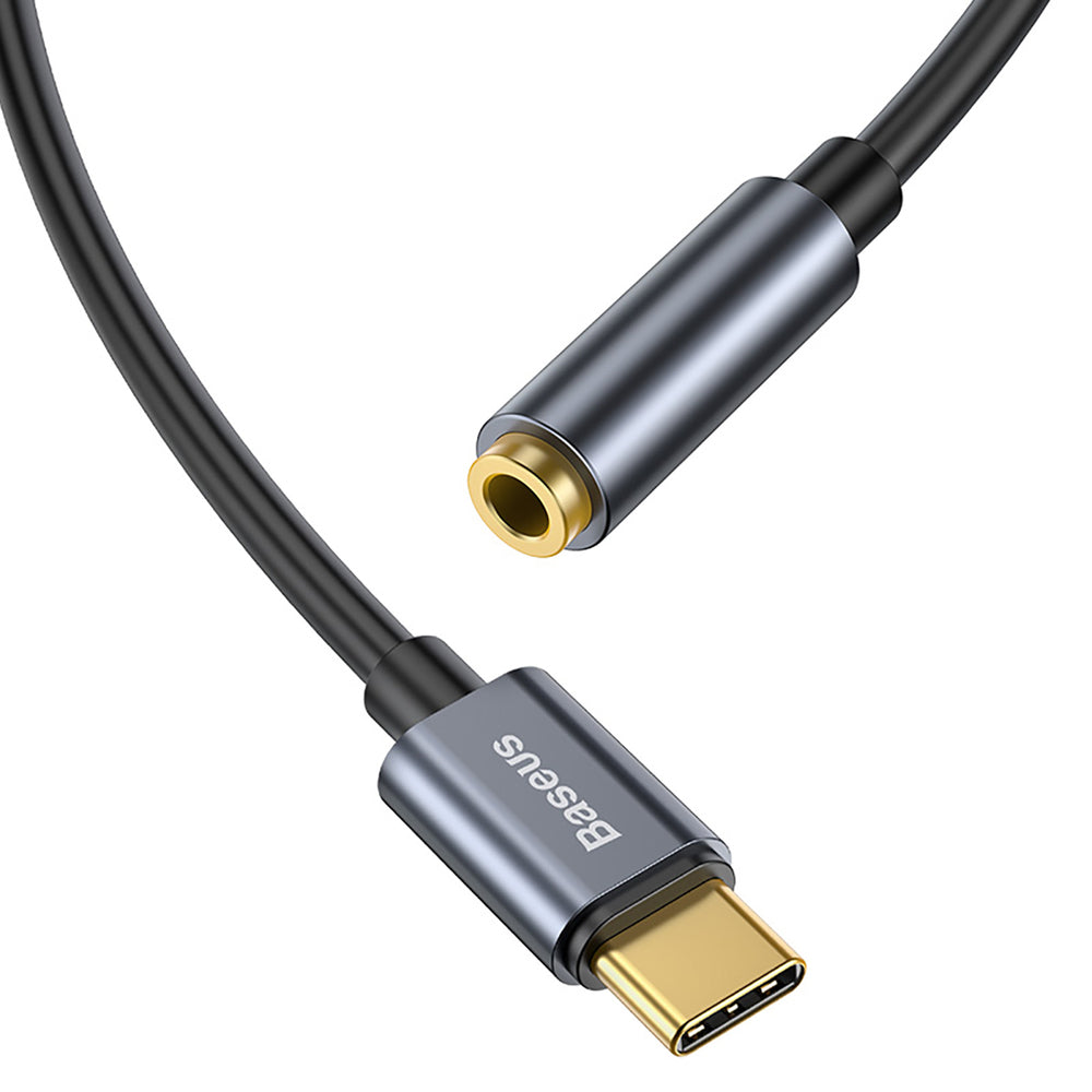 Baseus L54 adapter til USB-C hovedtelefoner / mini jack 3,5 mm DAC 24 bit 48 KHz - grå