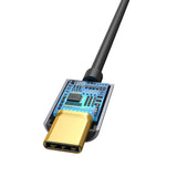 Baseus L54 adapter til USB-C hovedtelefoner / mini jack 3,5 mm DAC 24 bit 48 KHz - grå