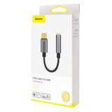 Baseus L54 adapter til USB-C hovedtelefoner / mini jack 3,5 mm DAC 24 bit 48 KHz - grå