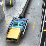 Baseus L54 adapter til USB-C hovedtelefoner / mini jack 3,5 mm DAC 24 bit 48 KHz - grå