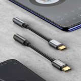 Baseus L54 adapter til USB-C hovedtelefoner / mini jack 3,5 mm DAC 24 bit 48 KHz - grå