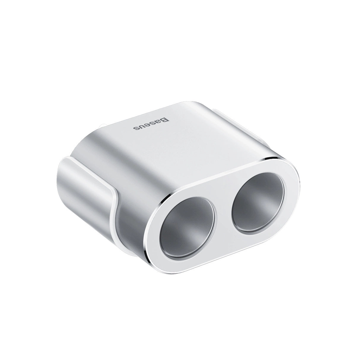Baseus CRDYQ-0S splitter 2x cigarettelægger stikkontakt 80W 2x USB-A 3.1A - sølv