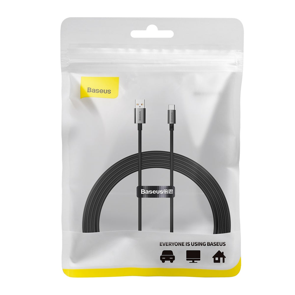 Baseus Superior Series USB-A / USB-C kabel 100W 1m - sort