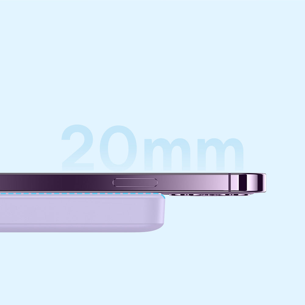Baseus Magnetic Mini Inductive Powerbank 10000mAh 20W - Purple + USB-C - USB-C Cable