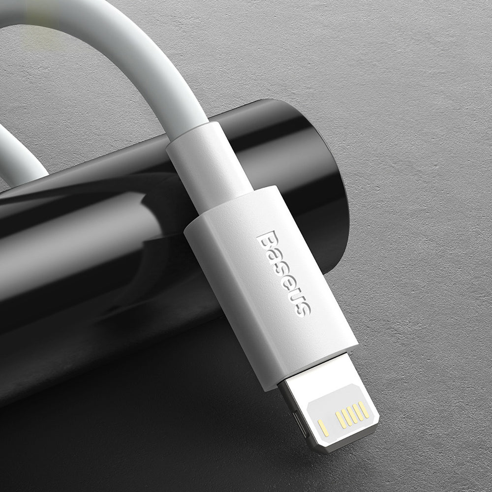Baseus Simple Wisdom Lightning / USB-C Cable 20W 1.5 m 2 pcs - White