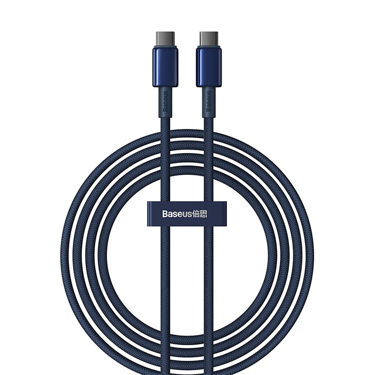 Baseus Tungsten Gold USB-C / USB-C 100W 2m kabel - marineblå