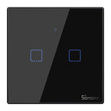 Berøringslysswitch WiFi + RF 433 Sonoff T3 EU TX (2-kanal)