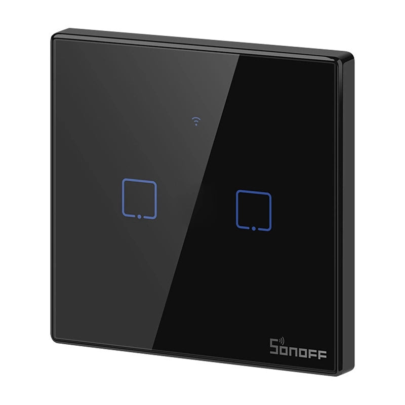 Berøringslysswitch WiFi + RF 433 Sonoff T3 EU TX (2-kanal)