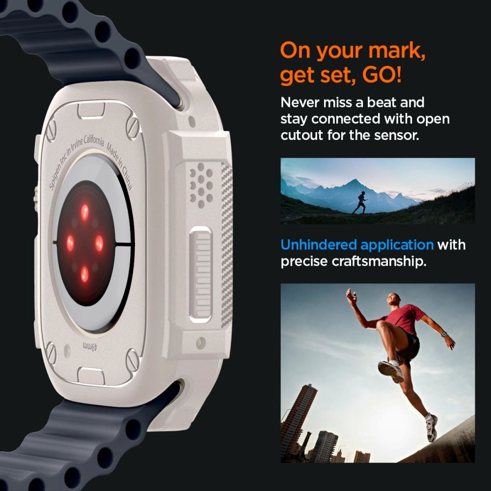 Spigen Rugged Armor Case til Apple Watch Ultra 1 / 2 (49mm) - Beige