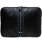 BMW Carbon & Blue Stripe hylster til en 14" bærbar computer - sort