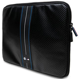 BMW Carbon & Blue Stripe hylster til en 14" bærbar computer - sort