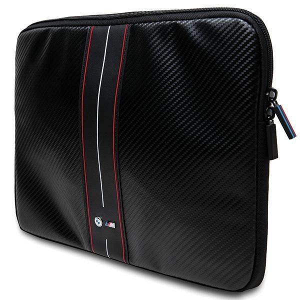 BMW Carbon & Red Stripe hylster til en 16" laptop - sort
