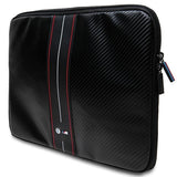 BMW Carbon & Red Stripe hylster til en 16" laptop - sort